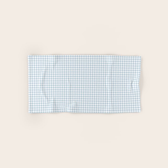 Baby Blue Gingham Check Bath Towel Gallery Image 1