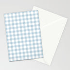 Baby Blue Gingham Check Stationery Card Gallery Image 2