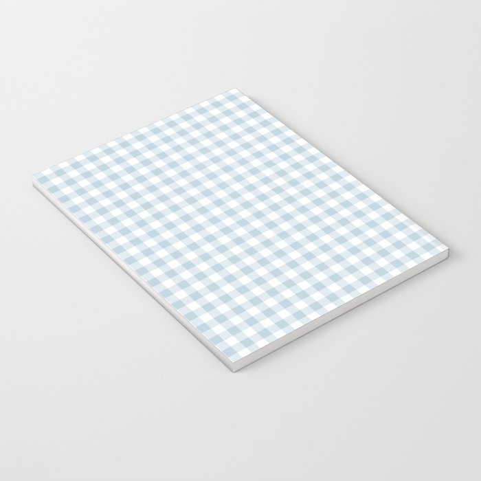 Baby Blue Gingham Check Notebook Gallery Image 3