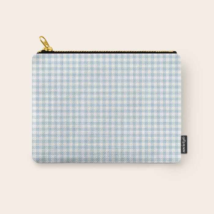 Baby Blue Gingham Check Carry All Pouch Gallery Image 1