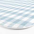 Baby Blue Gingham Check Bath Mat Gallery Image 3