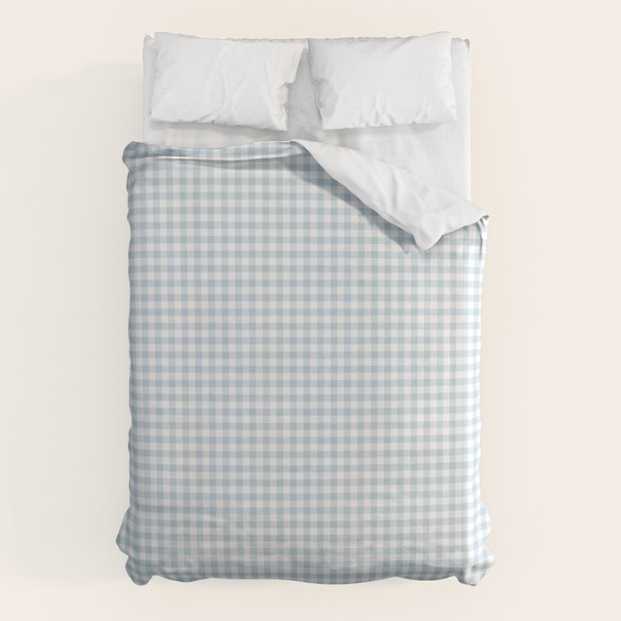 Baby Blue Gingham Check Duvet Cover Gallery Image 6