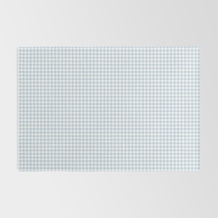 Baby Blue Gingham Check Rug Gallery Image 2
