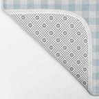 Baby Blue Gingham Check Bath Mat Gallery Image 2