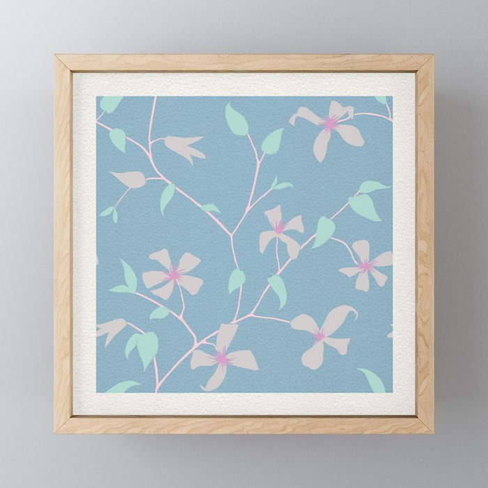 Floral Clematis Vine - Cool Summer Mini Art Print Gallery Image 1