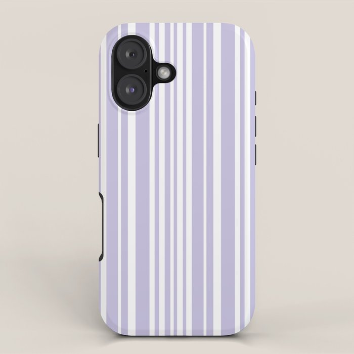 Classic Stripes XXVIII - Lilac Purple iPhone Case Gallery Image 1