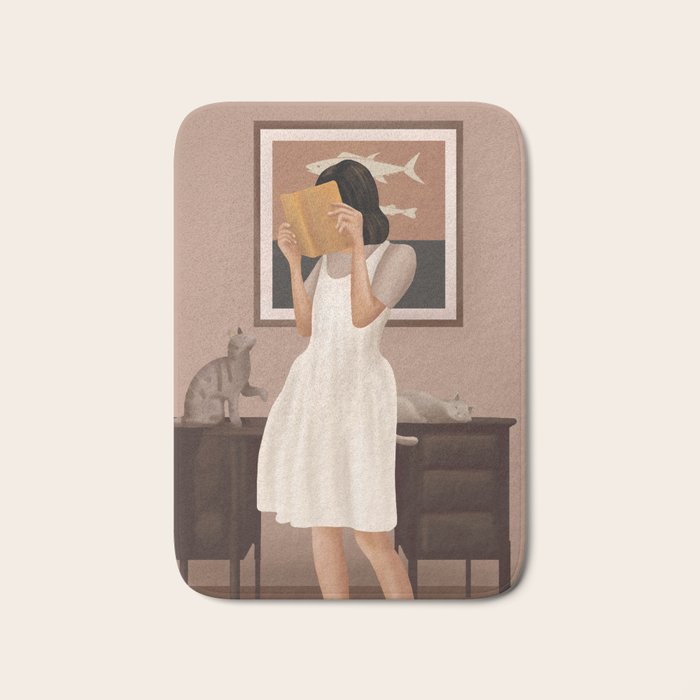 Losing Myself in a Book Bath Mat Gallery Image 1