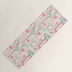 Block print scandinavian meadow Yoga Mat Gallery Image 1