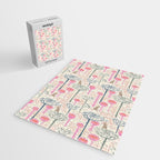 Block print scandinavian meadow Jigsaw Puzzle Gallery Image 2
