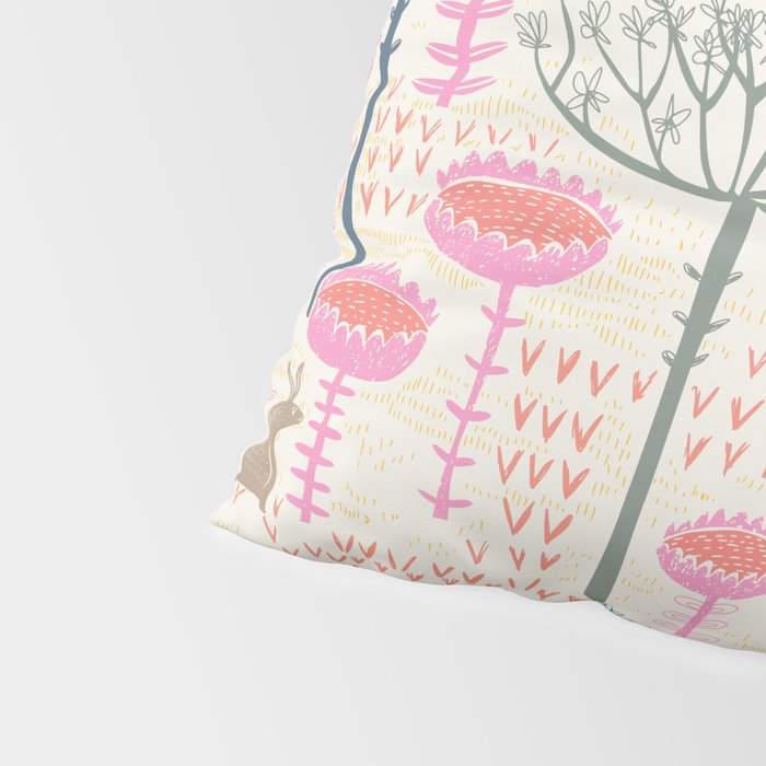 Block print scandinavian meadow Pillow Sham Gallery Image 4