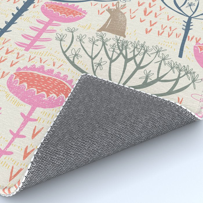 Block print scandinavian meadow Rug Gallery Image 4