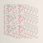 Block print scandinavian meadow Wrapping Paper Gallery Image 3