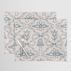 Spring Toile Print in Blue Placemat Gallery Image 1