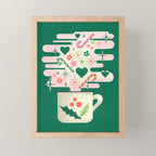 A Cup of Cheer - Warm Wishes Festive Holiday Mug Mini Art Print Gallery Image 1