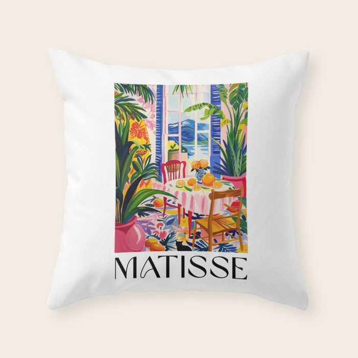 Tropical Brunch - Matisse Inspired Throw Pillow Gallery Image 6