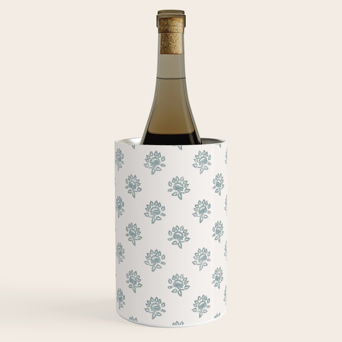 Small Distressed Block Print - Seaglass Wine Chiller Gallery Image 3
