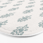 Small Distressed Block Print - Seaglass Bath Mat Gallery Image 3