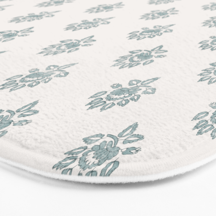 Small Distressed Block Print - Seaglass Bath Mat Gallery Image 3