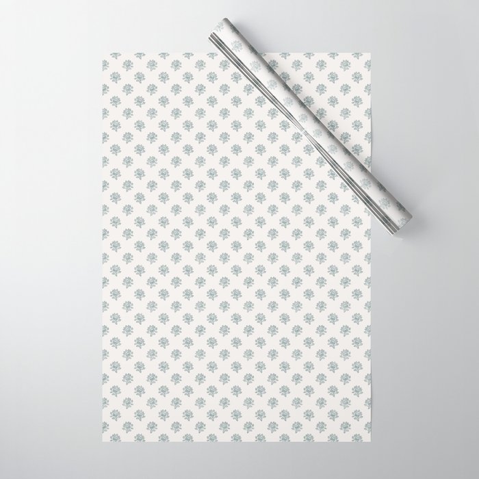 Small Distressed Block Print - Seaglass Wrapping Paper Gallery Image 1