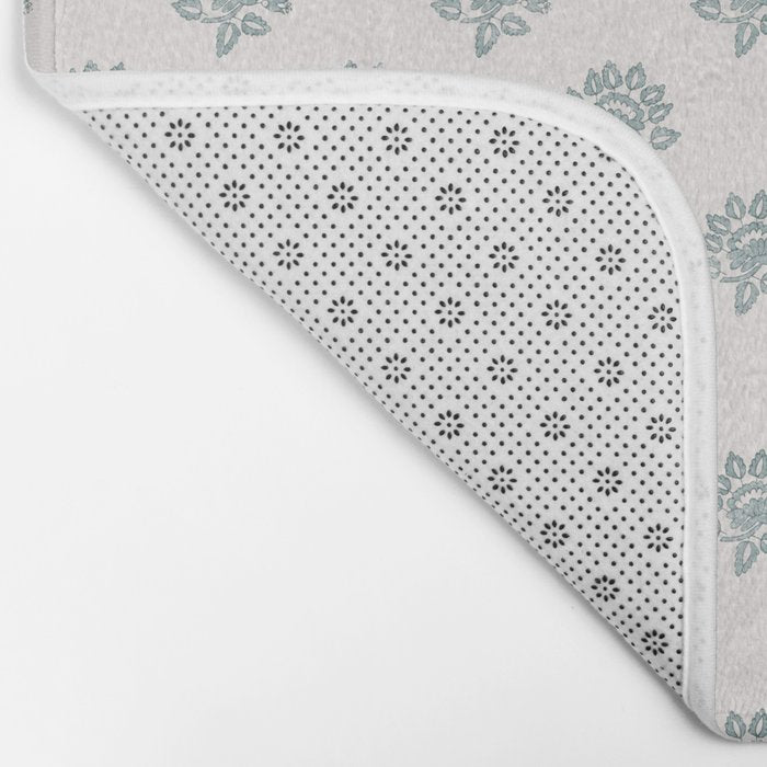 Small Distressed Block Print - Seaglass Bath Mat Gallery Image 2