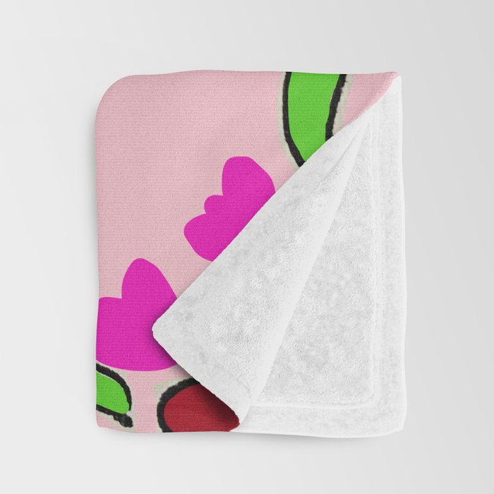 Hot Pink Sacred Hearts Throw Blanket Gallery Image 3