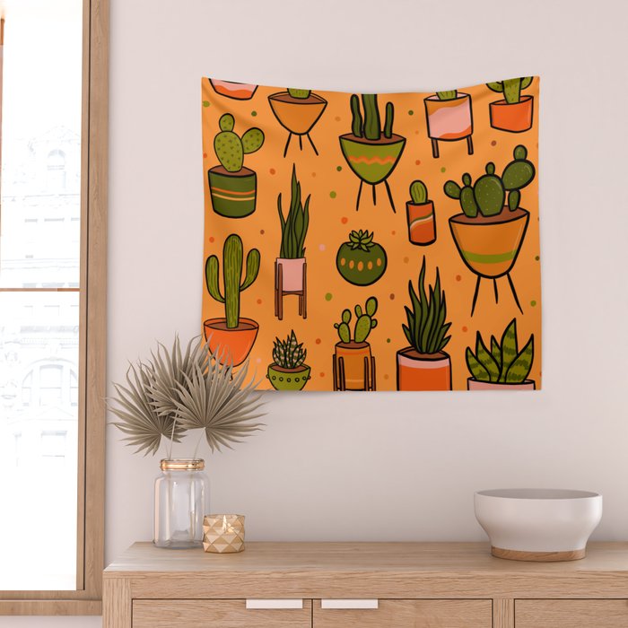 Modern Cactus Wall Tapestry Gallery Image 2