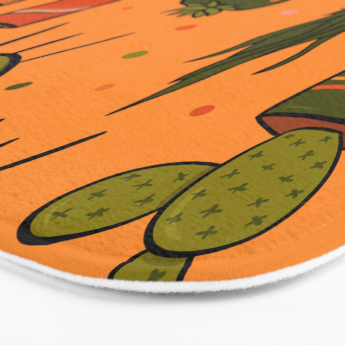 Modern Cactus Bath Mat Gallery Image 3