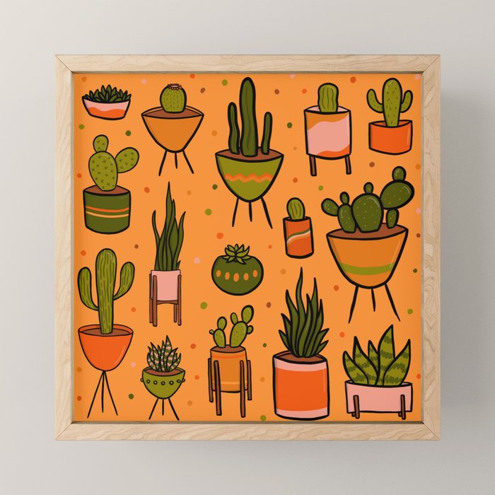 Modern Cactus Mini Art Print Gallery Image 1