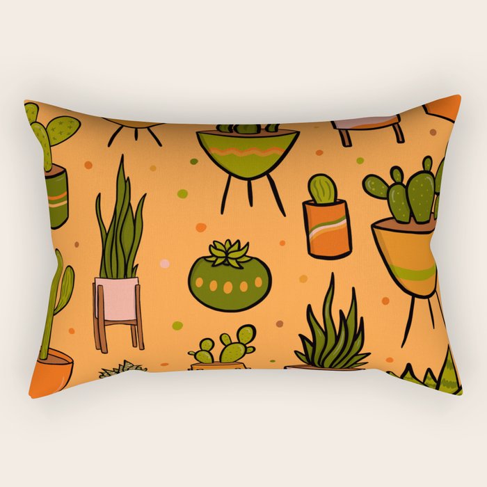 Modern Cactus Rectangular Pillow Gallery Image 1