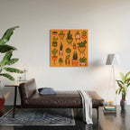Modern Cactus Wood Wall Art Gallery Image 2