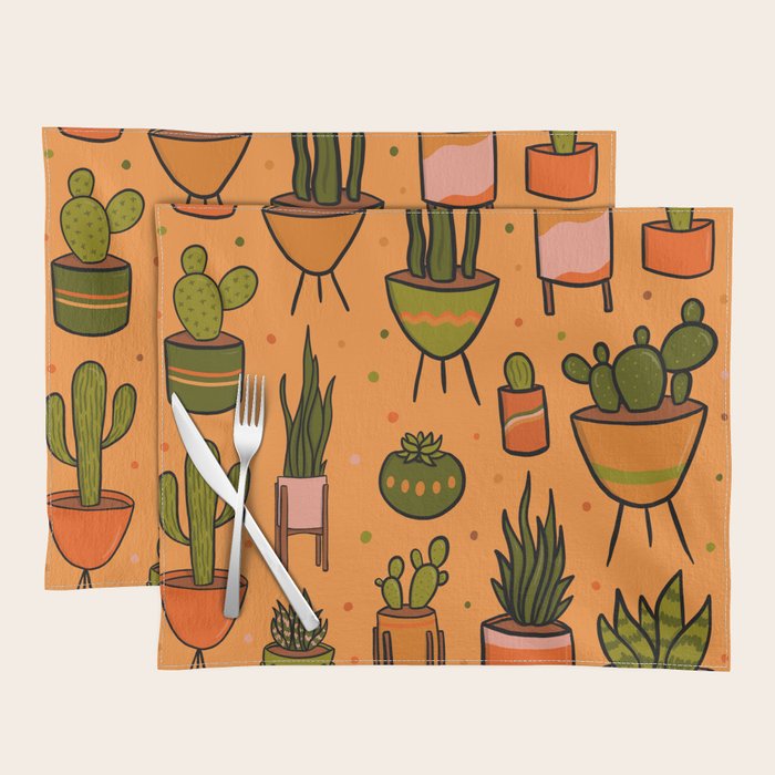 Modern Cactus Placemat Gallery Image 1