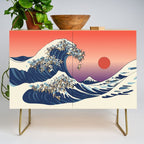 The Great Wave of Pug Credenza Gallery Image 1