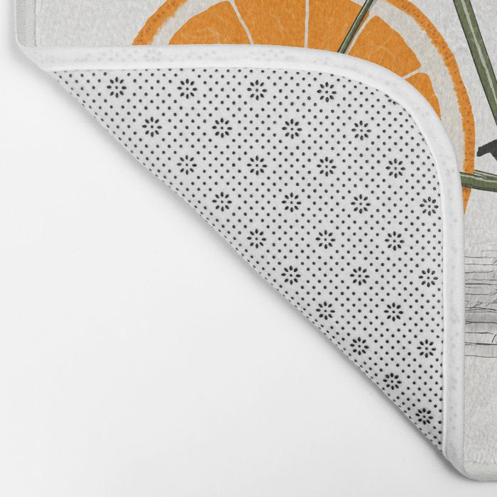 Zest (Orange Wheels) Bath Mat Gallery Image 2