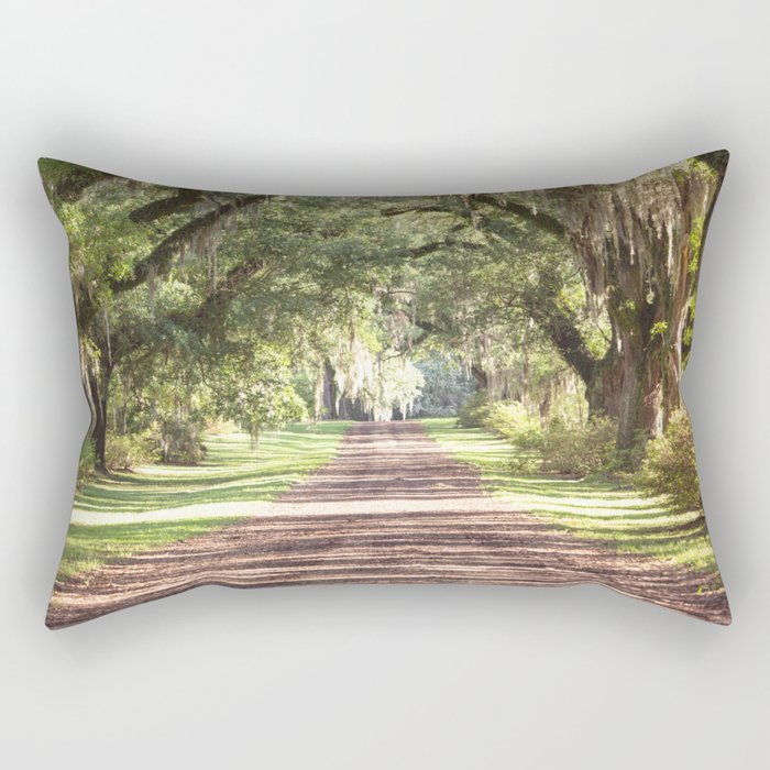 Louisiana Landscape Spanish Moss and Live Oaks Rectangular Pillow Gallery Image 2