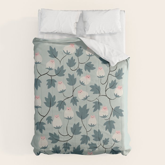 Cat and Plant 77 Comforter Gallery Image 6