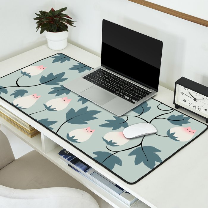 Cat and Plant 77 Desk Mat Gallery Image 2