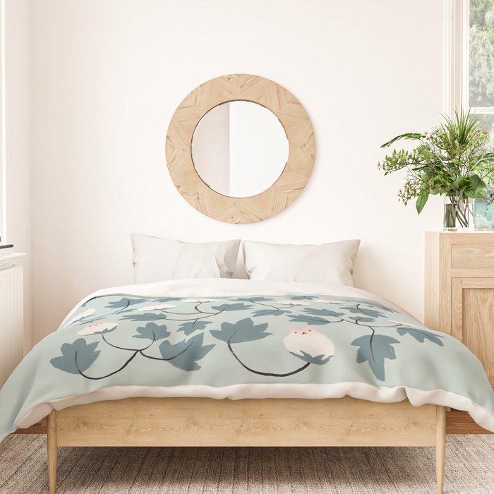 Cat and Plant 77 Duvet Cover Gallery Image 3