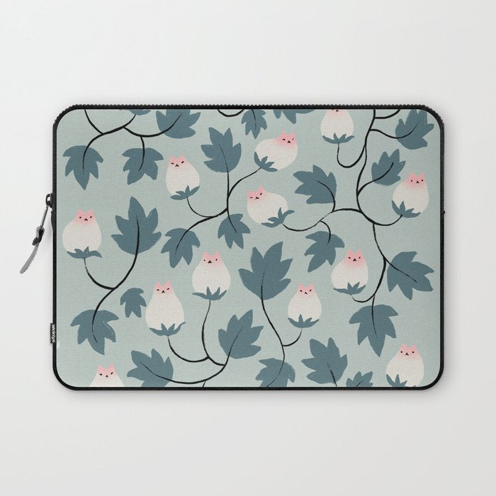 Cat and Plant 77 Laptop Sleeve Gallery Image 1