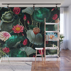 Water Lily - Night Wall Mural Gallery Image 1