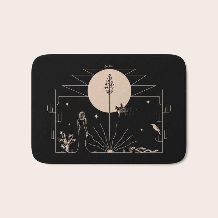 It Was All A Dream - Black & Tan Bath Mat Gallery Image 1