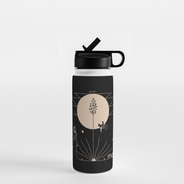 It Was All A Dream - Black & Tan Water Bottle Gallery Image 1