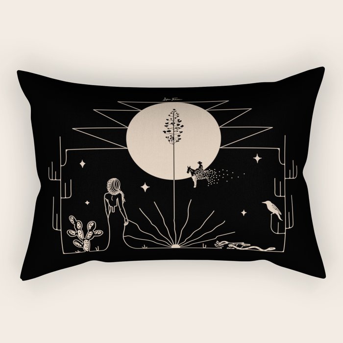 It Was All A Dream - Black & Tan Rectangular Pillow Gallery Image 1