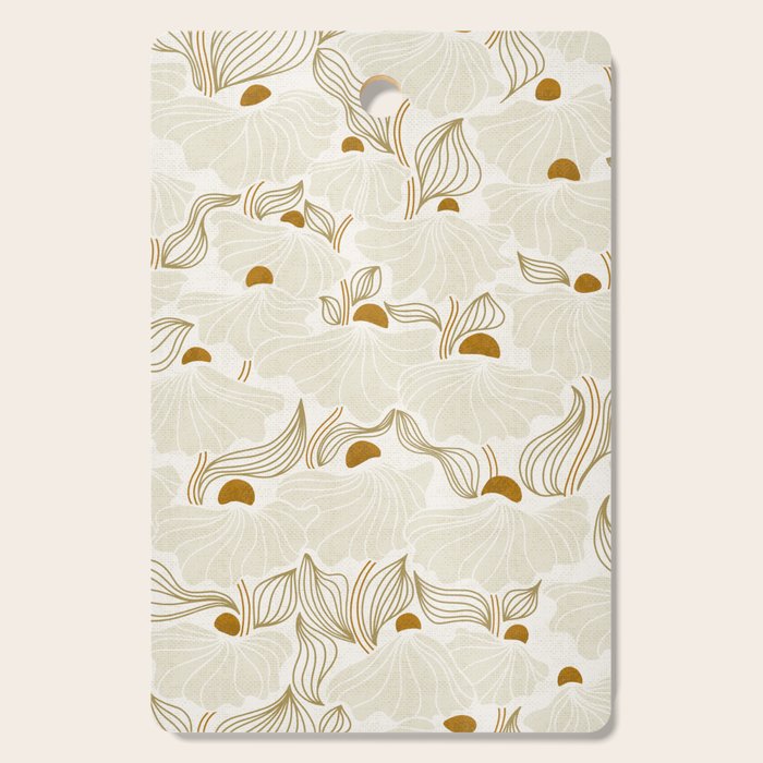 calming essentials Natural flow meadow ivory Cutting Board Gallery Image 1