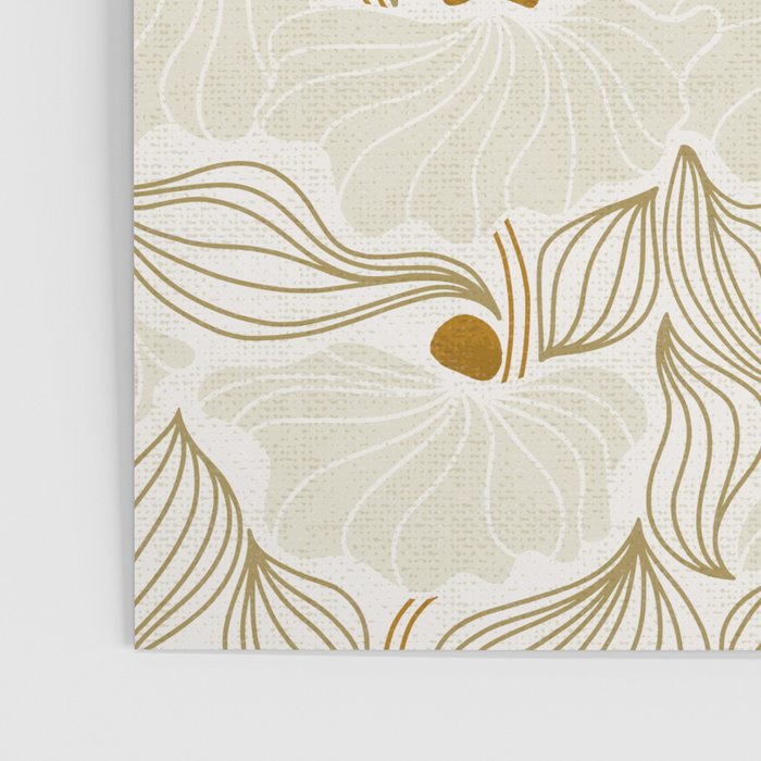 calming essentials Natural flow meadow ivory Poster Gallery Image 3