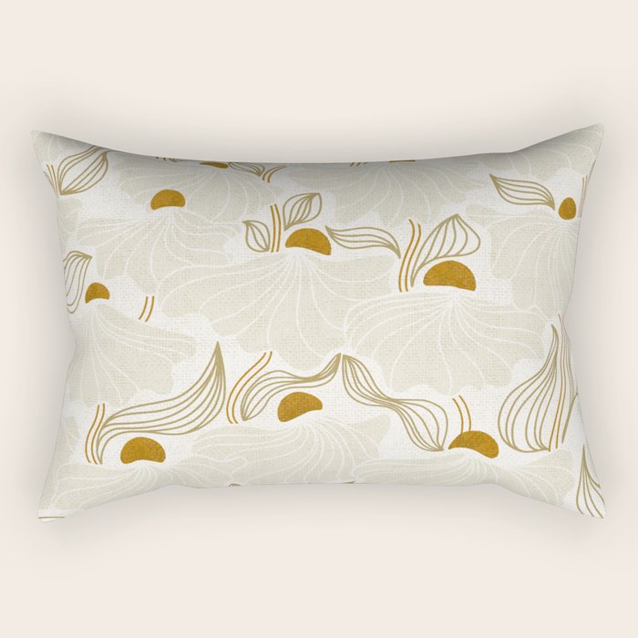 calming essentials Natural flow meadow ivory Rectangular Pillow Gallery Image 2