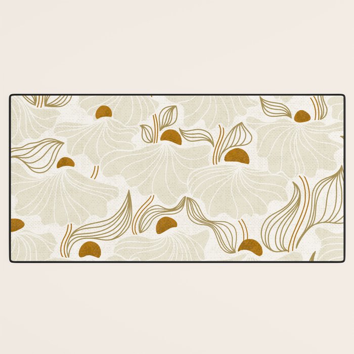 calming essentials Natural flow meadow ivory Desk Mat Gallery Image 3