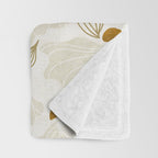 calming essentials Natural flow meadow ivory Throw Blanket Gallery Image 3