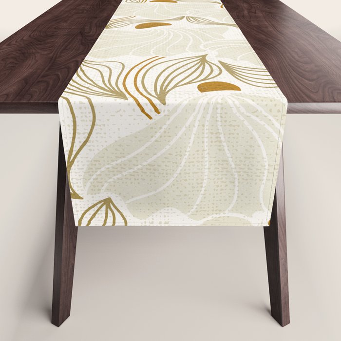 calming essentials Natural flow meadow ivory Table Runner Gallery Image 1
