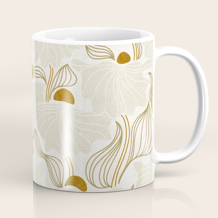 calming essentials Natural flow meadow ivory Coffee Mug Gallery Image 1