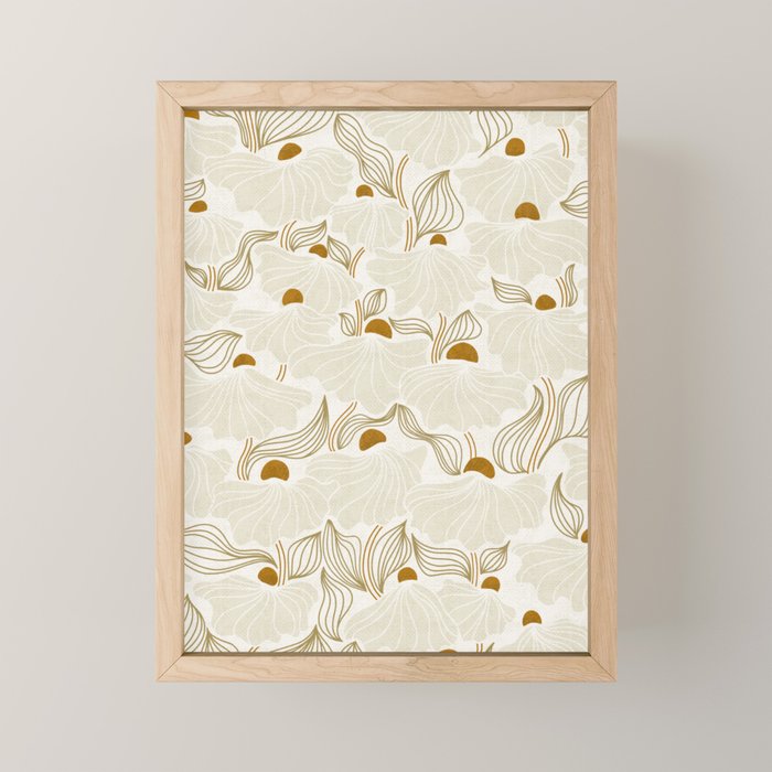 calming essentials Natural flow meadow ivory Mini Art Print Gallery Image 1